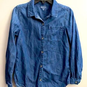 Girls denim long sleeve shirt from Gap